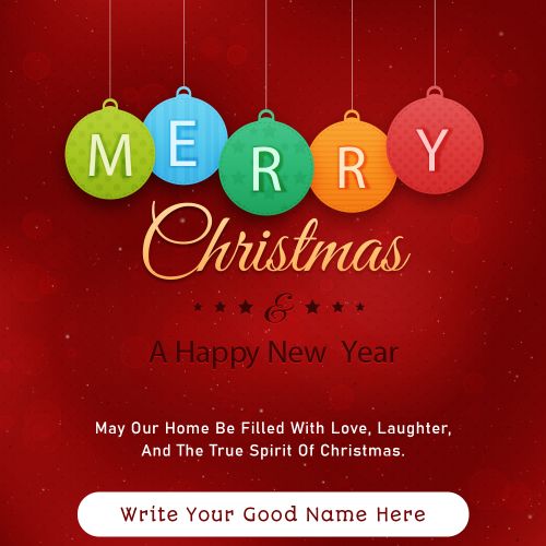 Christmas Greeting Photo Create Special My Name Write Post Download Free