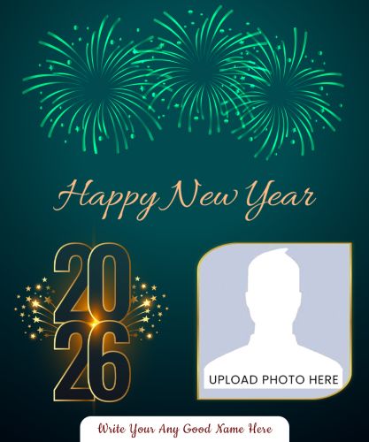 New Year Eve 2026 Fireworks Post With Photo Generate Card Create